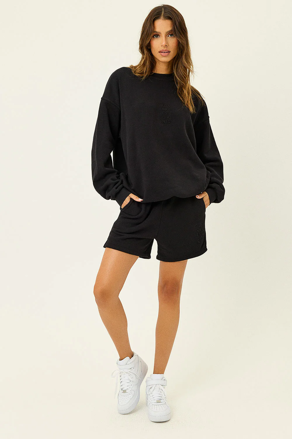 Burl High Waist Sweat Short | Black - Image 3