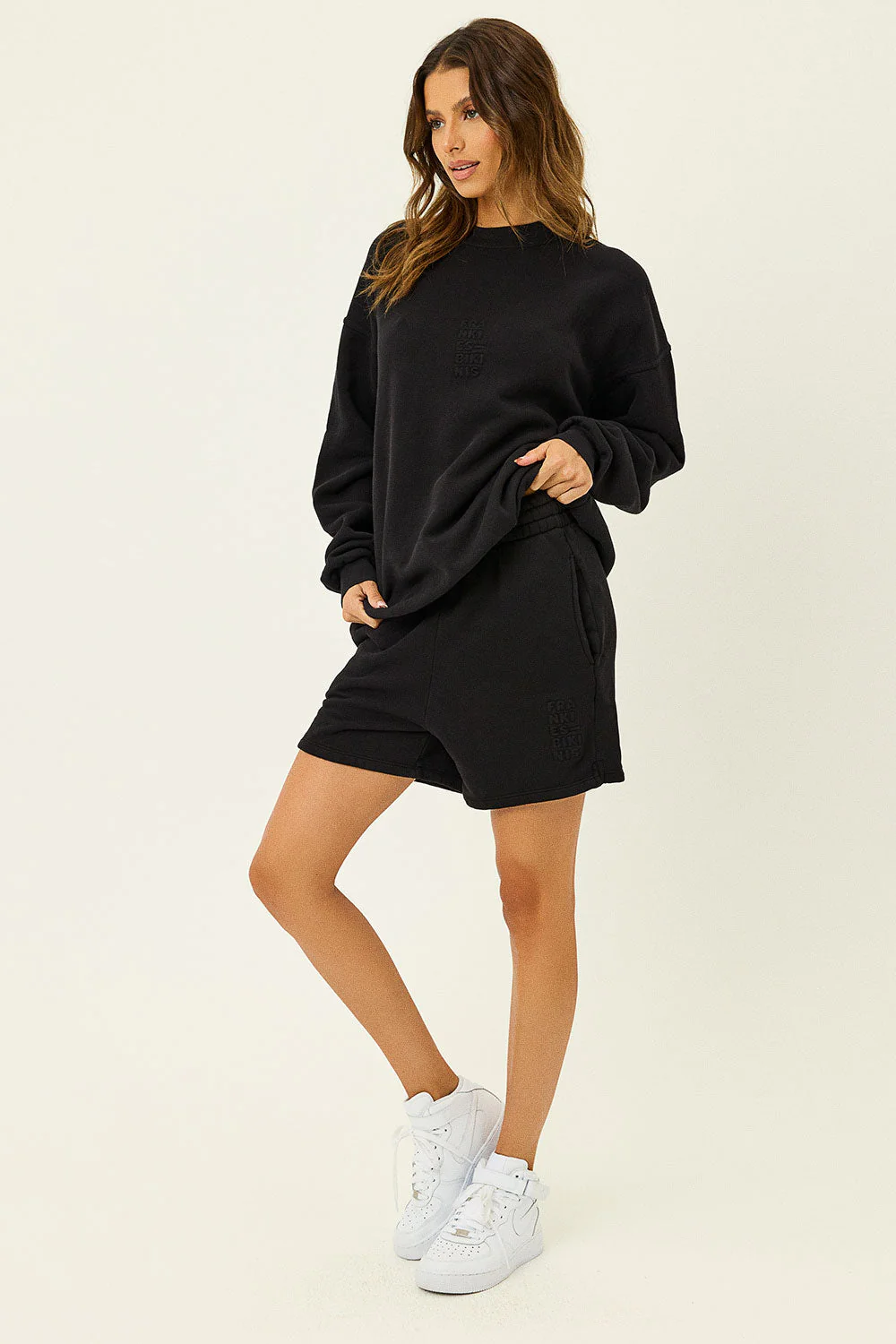 Burl High Waist Sweat Short | Black - Image 4
