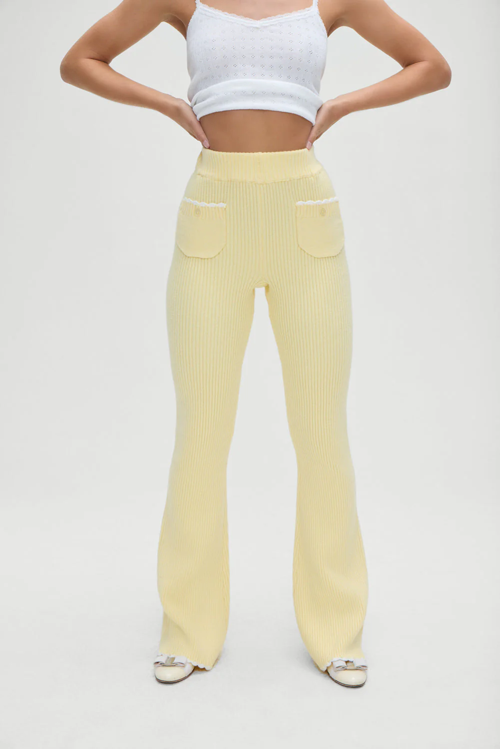 Camden Knit Pants | Vanilla Sugar - Image 4