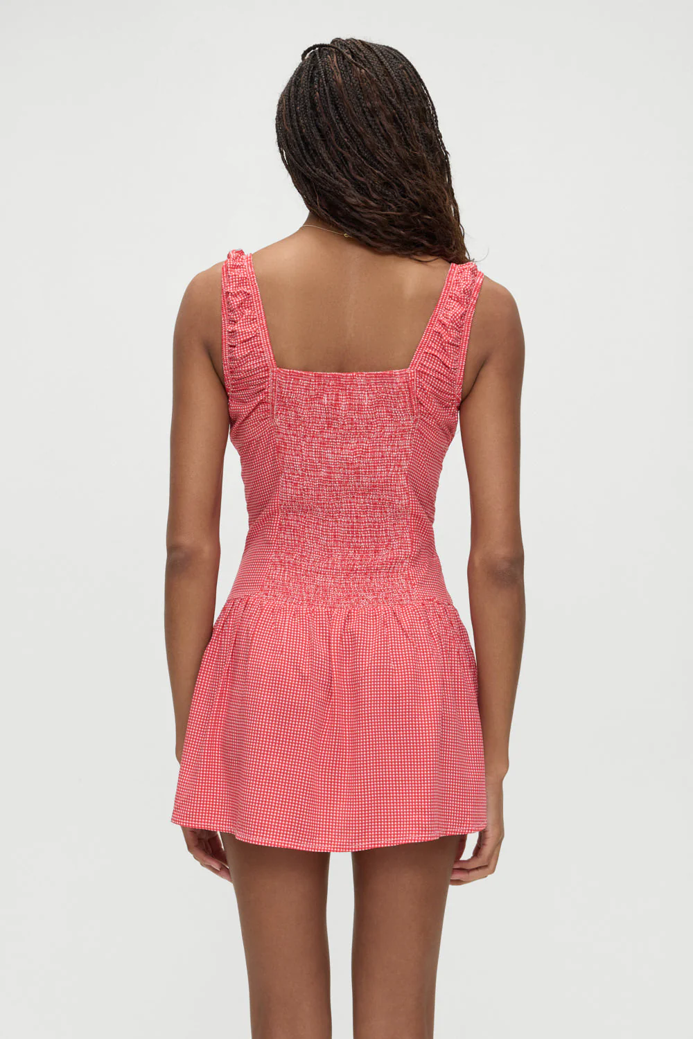 Christa Mini Dress | Ladybug Gingham - Image 6