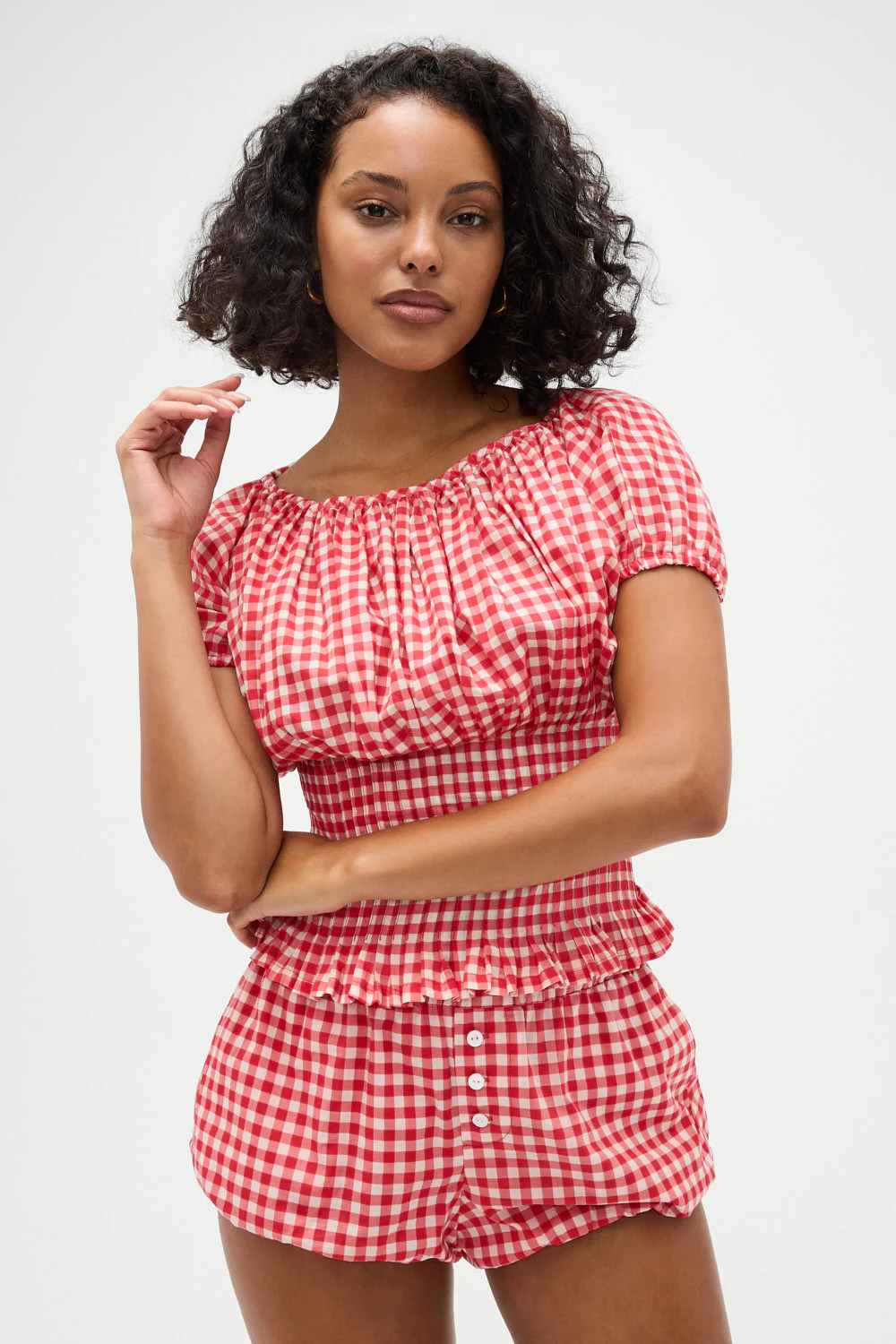 Cider Gingham Blouse  | Cherry Gingham - Image 5