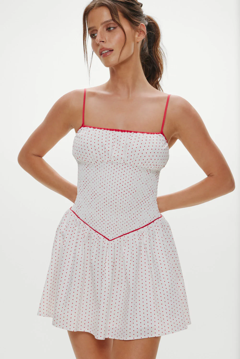 Coast Cotton Mini Dress | Red Dot - Image 5