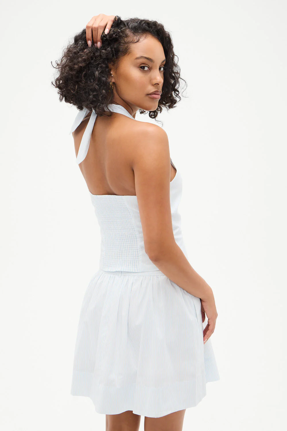 Cottage Striped Halter Top | Saltwater Stripe - Image 2
