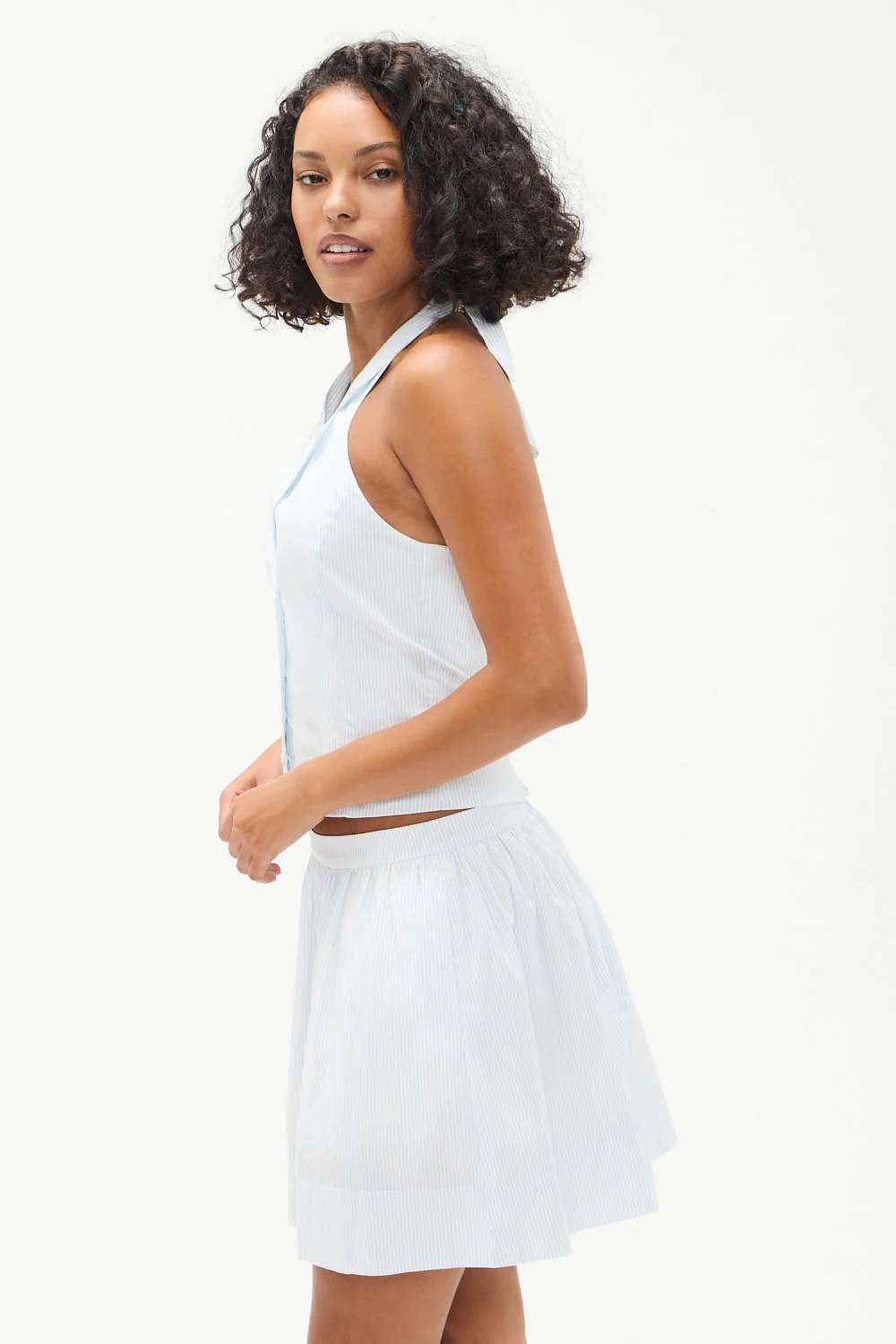 Cottage Striped Halter Top | Saltwater Stripe - Image 4