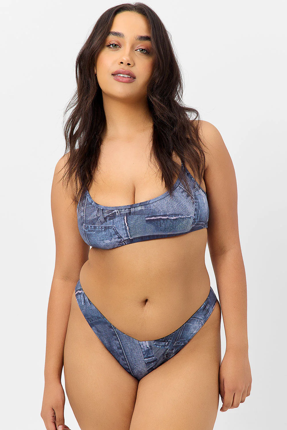 Dallas Bralette Bikini Top | Blue Jean - Image 2