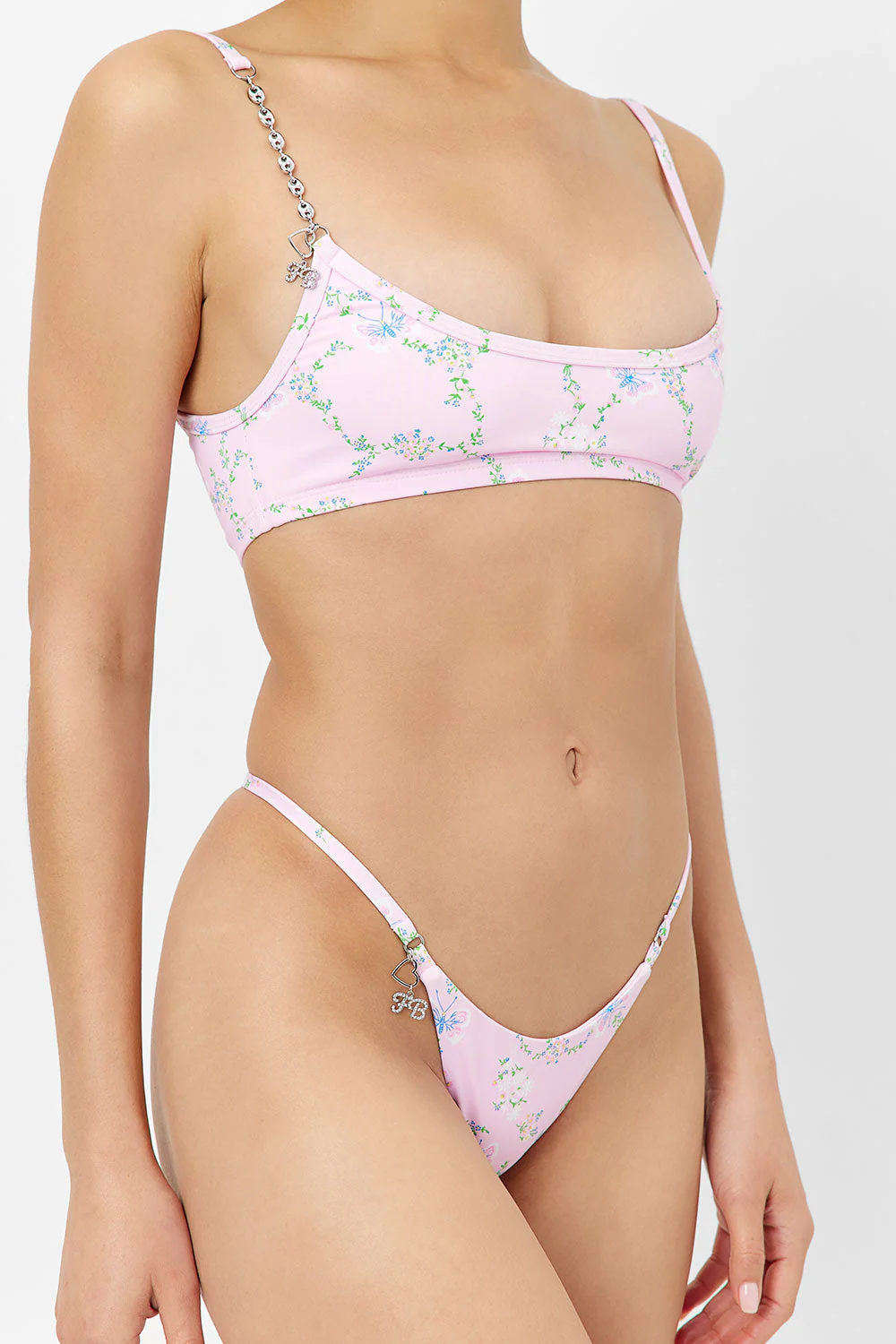 Dallas Floral Chain Bikini Top | Fairytale - Image 4