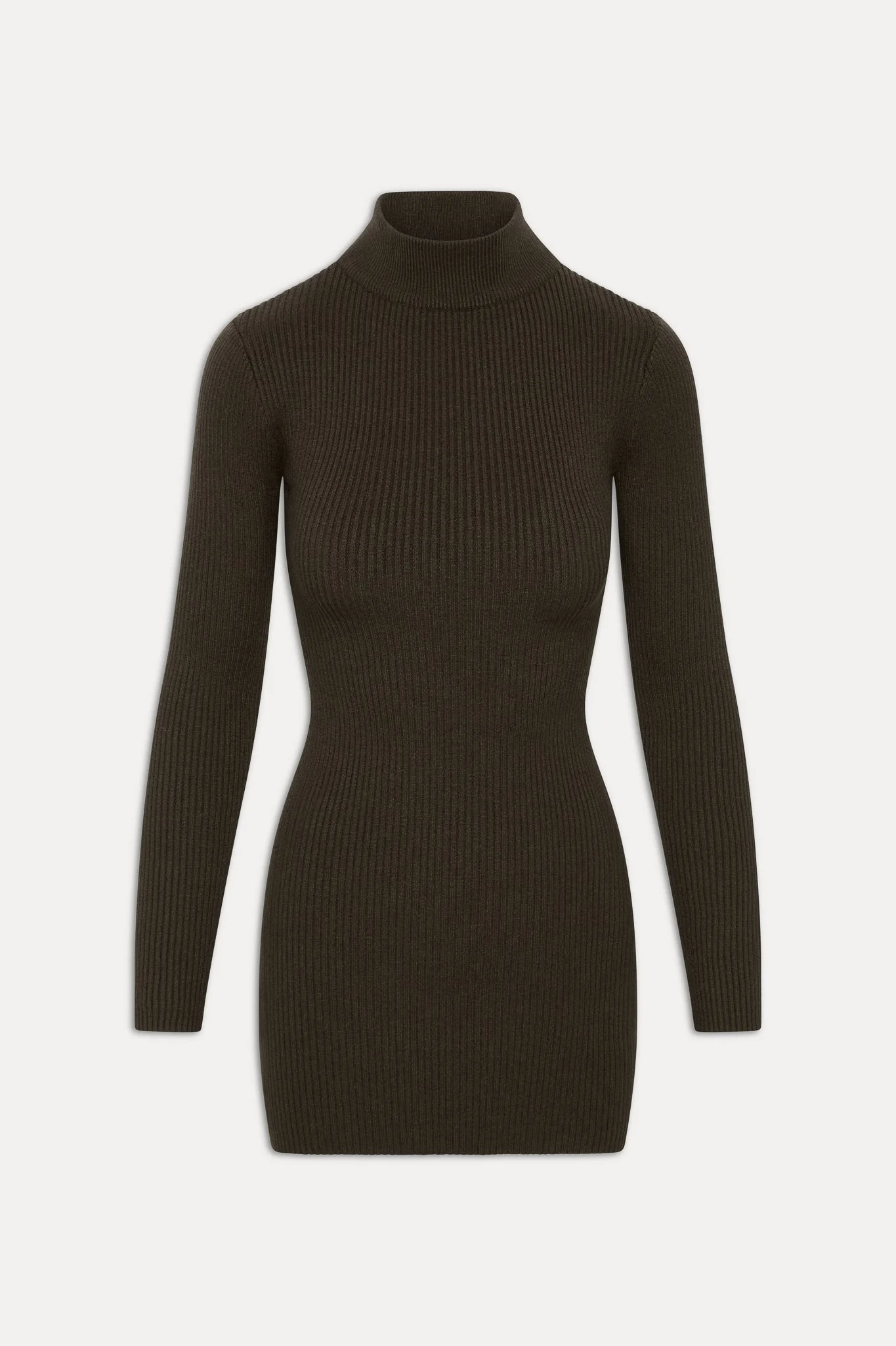 Date Night Knit Mini Dress | Chocolate Brown - Image 3