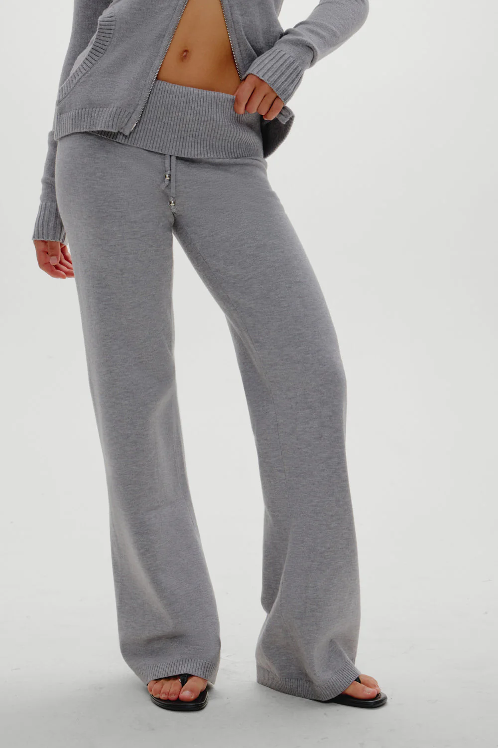 Dawson Knit Fold Over Pants | Cloud Cover - Image 2