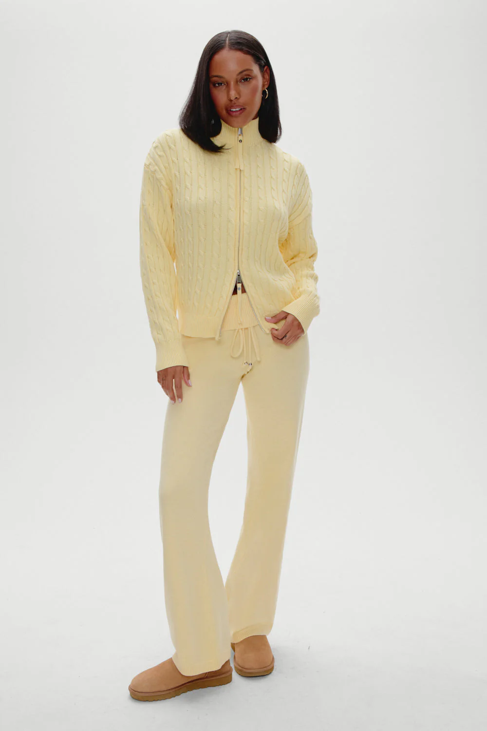 Dawson Knit Fold Over Pants | Vanilla Sugar - Image 6