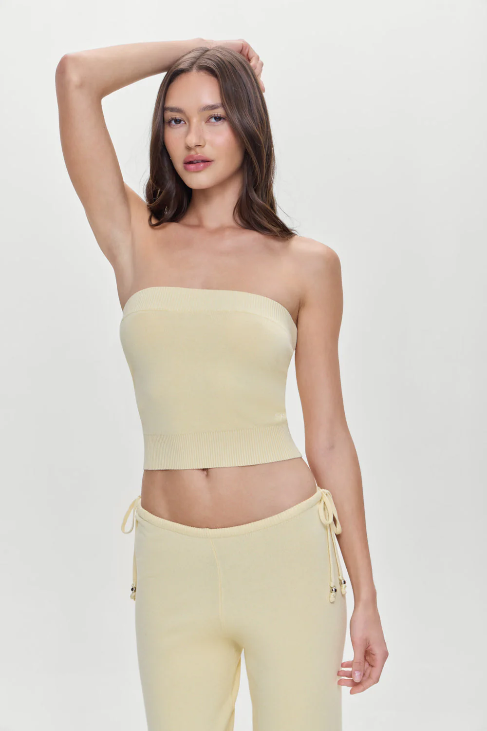 Destiny Knit Strapless Shirt | Buttercup - Image 2