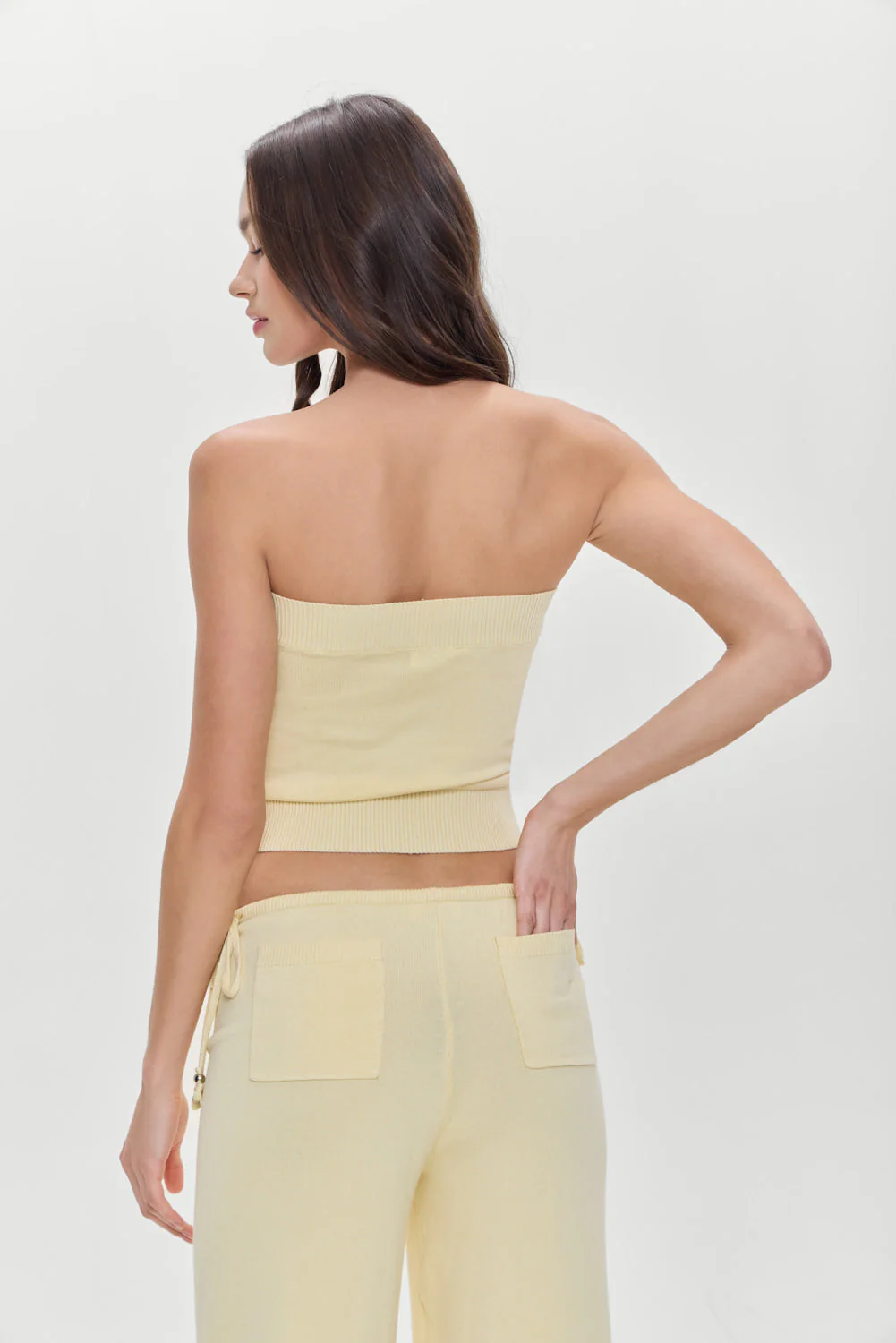 Destiny Knit Strapless Shirt | Buttercup - Image 3