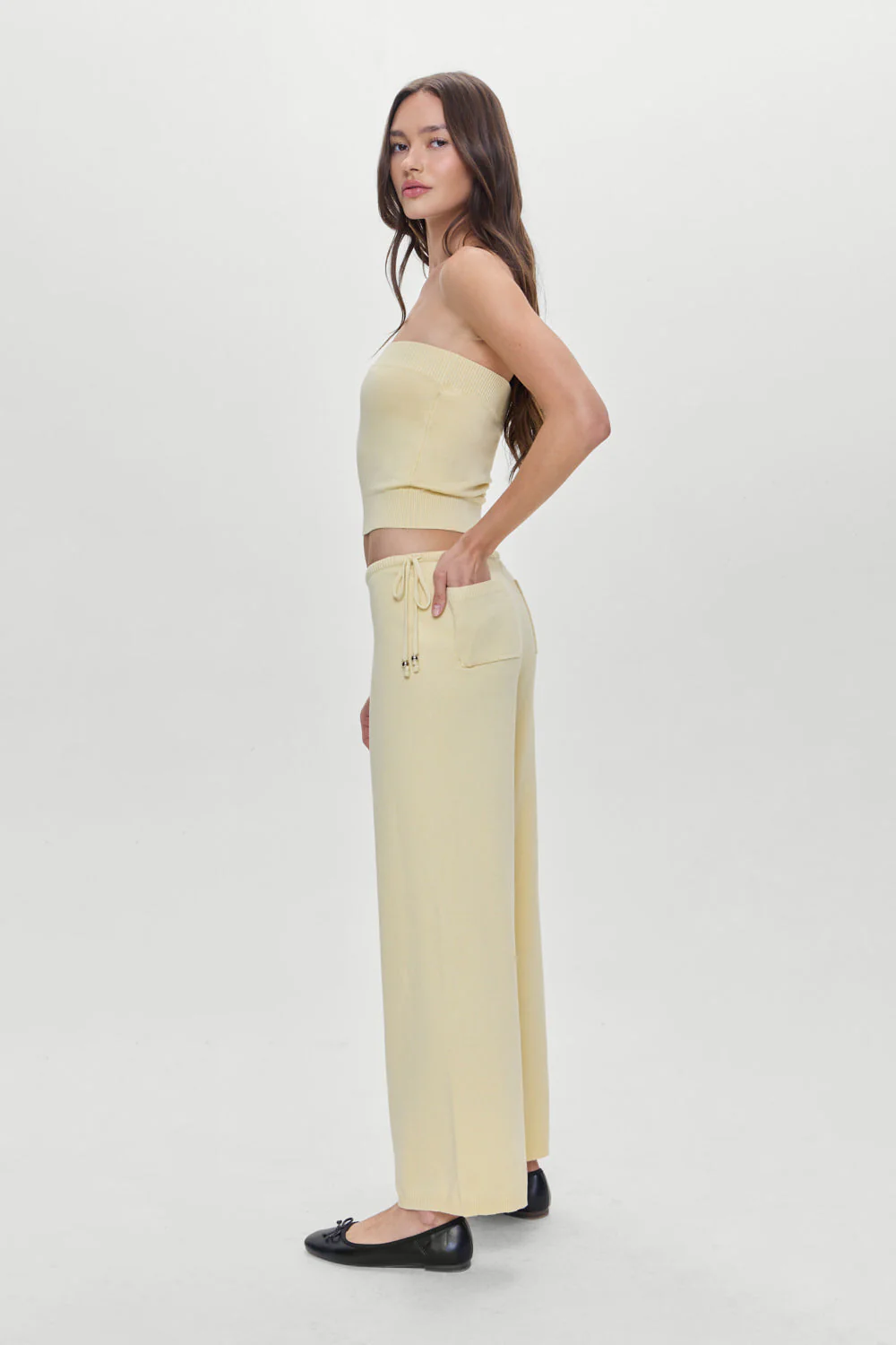 Destiny Knit Strapless Shirt | Buttercup - Image 6