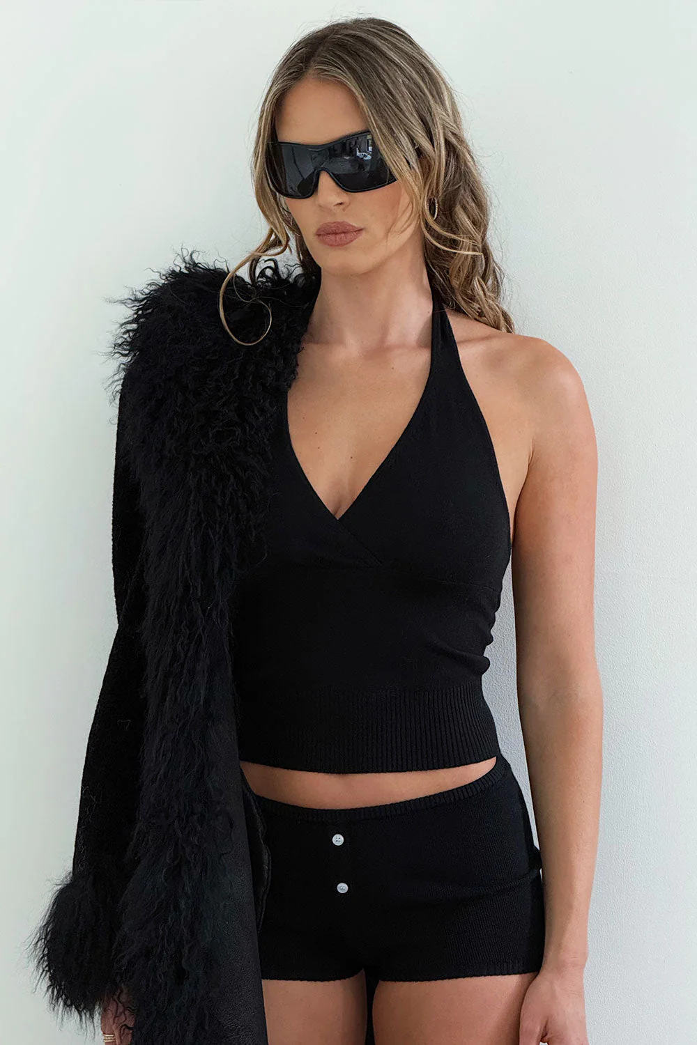 Dylan Knit Halter Top | Black - Image 6
