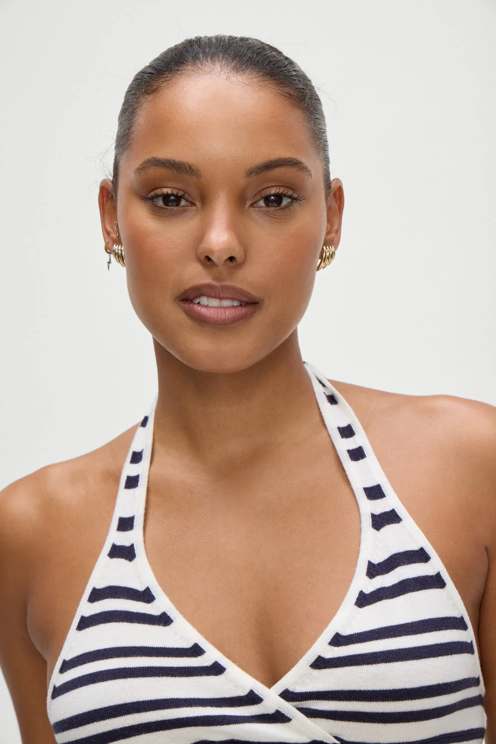 Dylan Knit Halter Top | Starlit Stripe - Image 5
