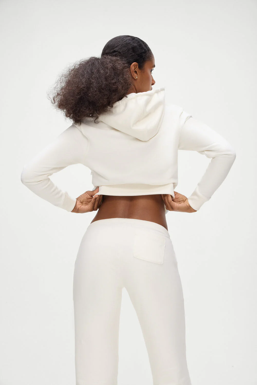 Fall Zip Up Hoodie | White - Image 3
