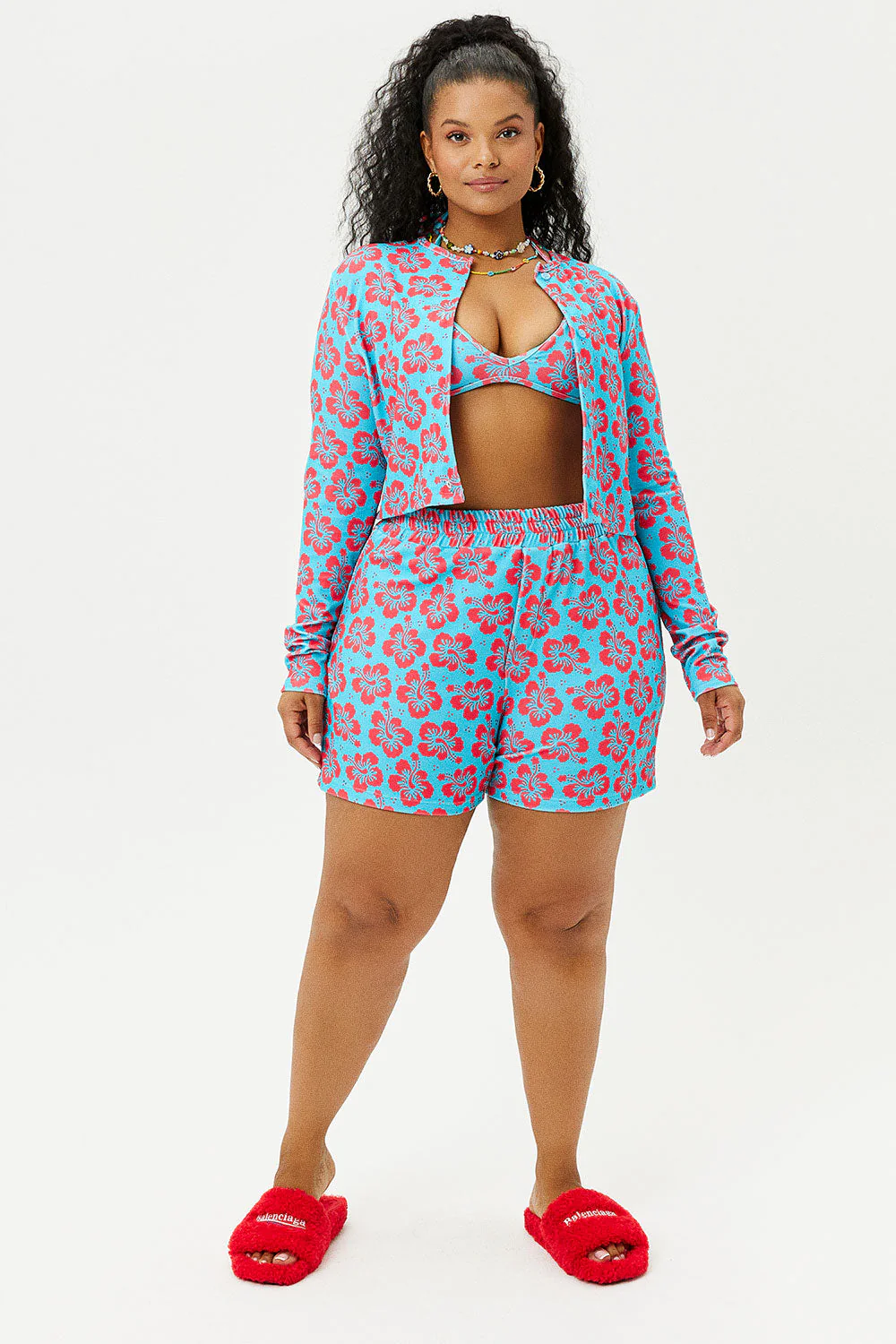 Fifi Terry High Waist Shorts | Blue Magic - Image 3