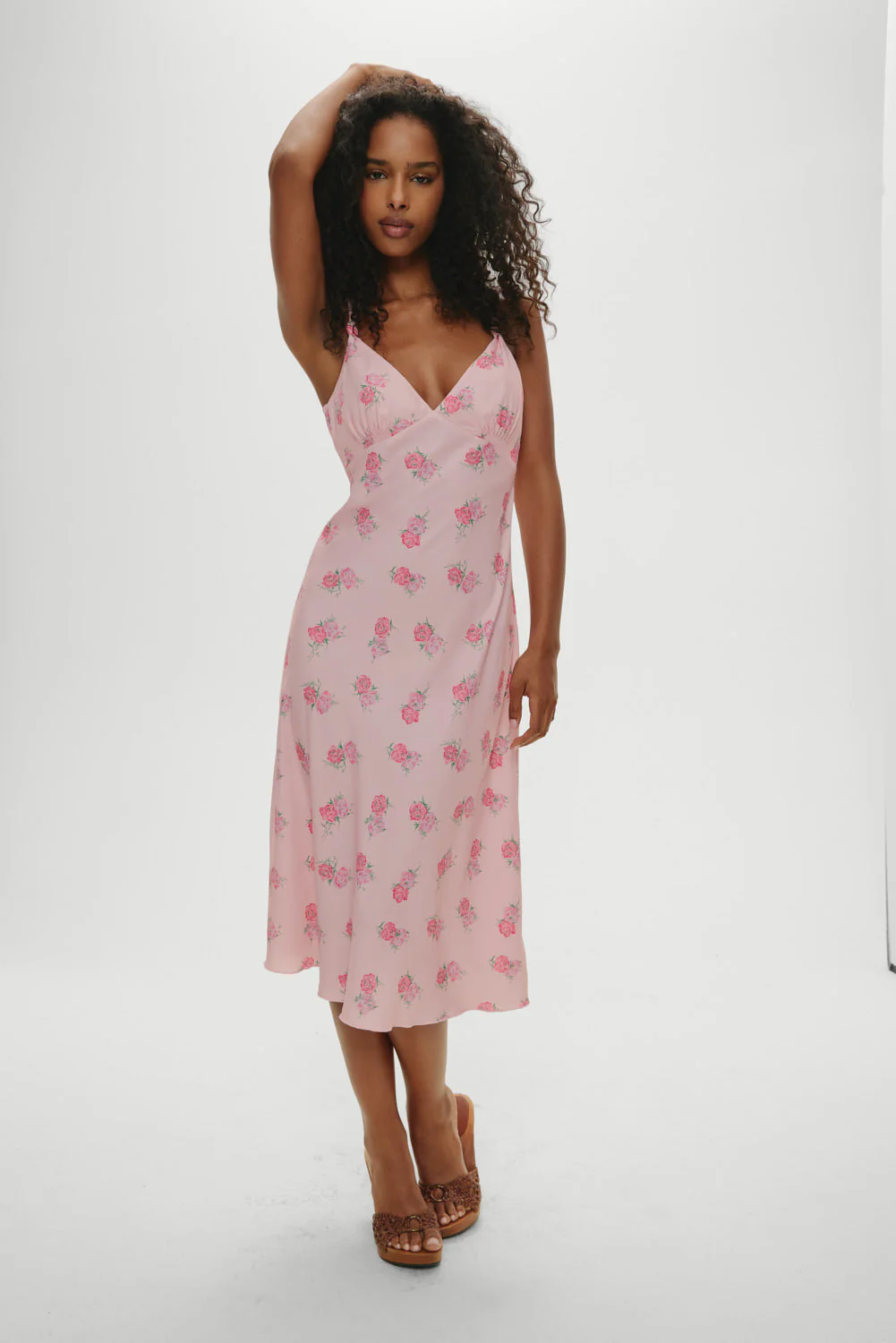 Gem Floral Midi Dress | Fresh Rose - Image 2