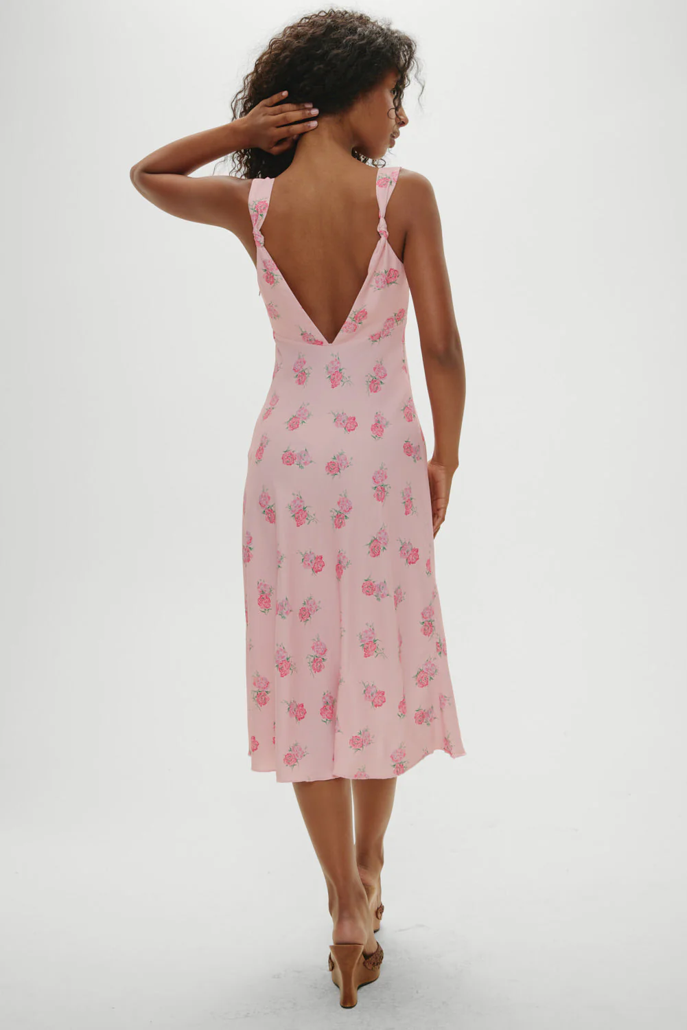 Gem Floral Midi Dress | Fresh Rose - Image 4