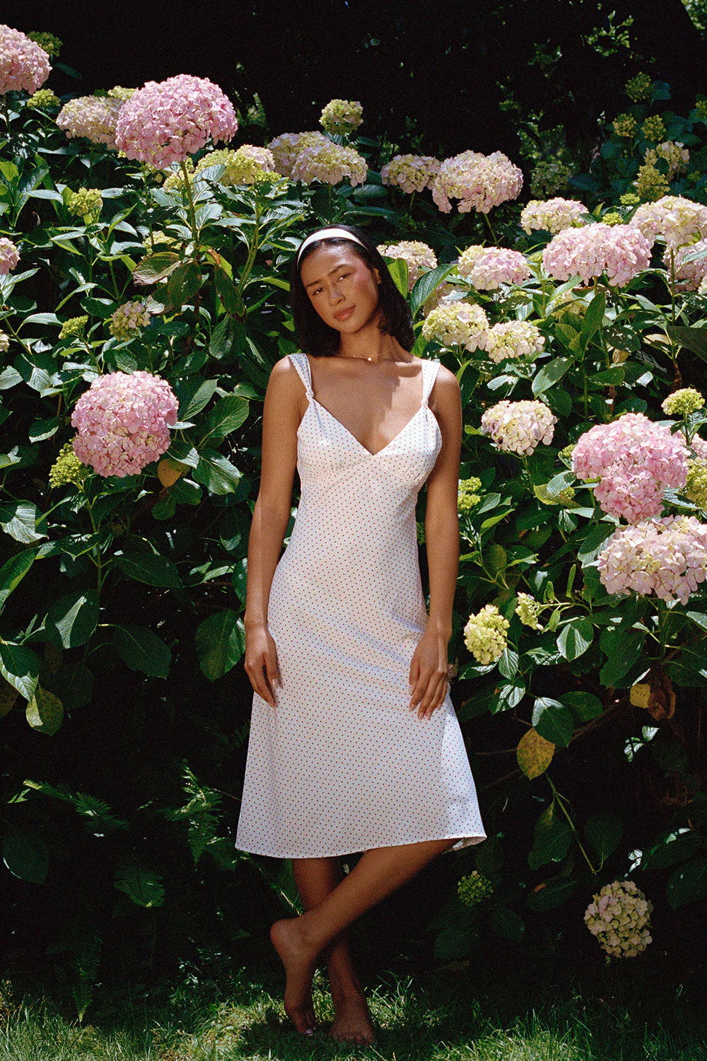 Gem Midi Slip Dress | Red Dot - Image 2