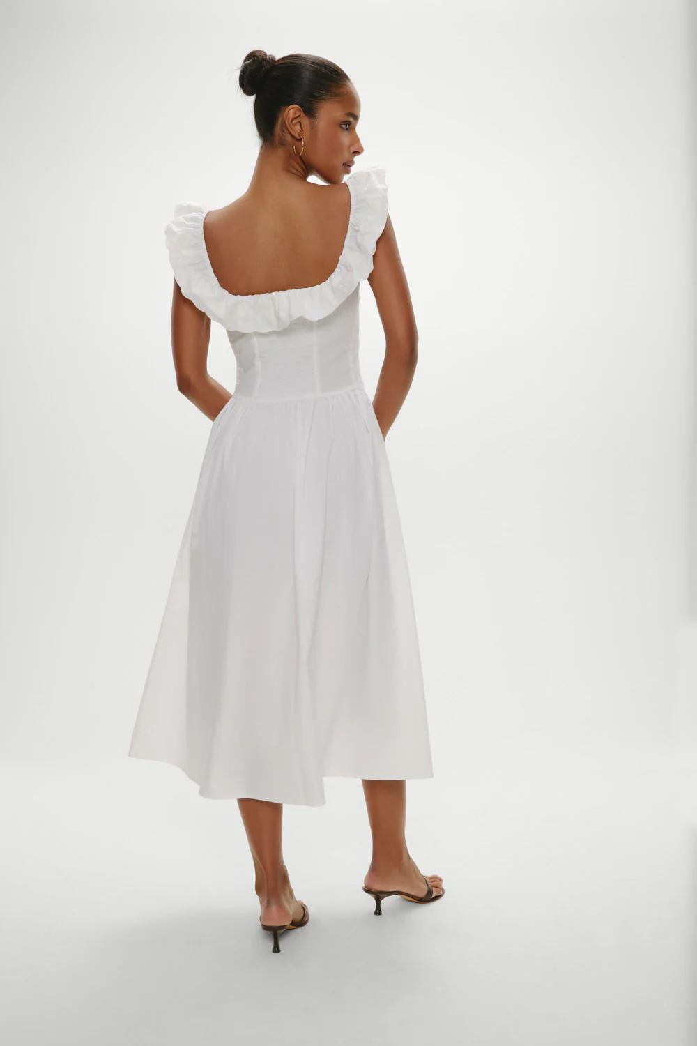 Georgia Cotton Embroidered Midi Dress | Angel's Meadow - Image 4