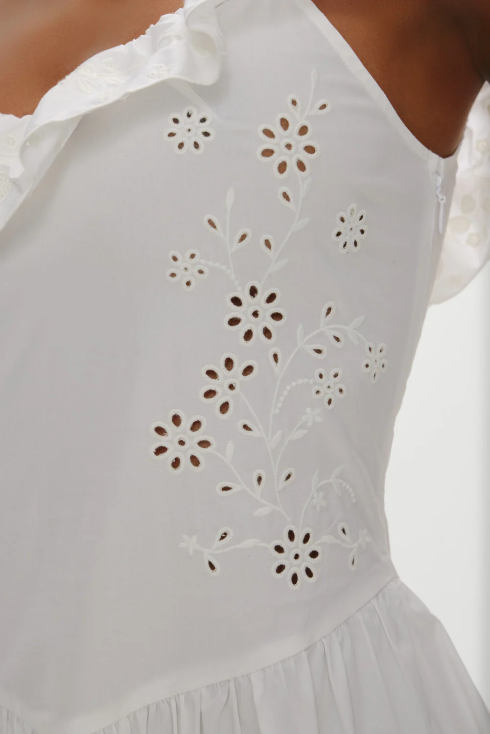 Georgia Cotton Embroidered Midi Dress | Angel's Meadow - Image 6