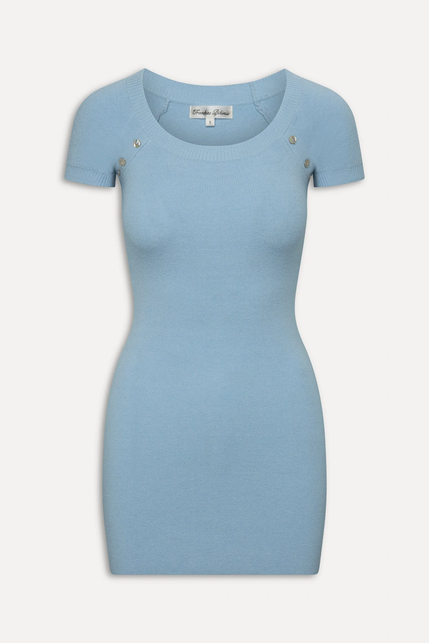 Haze Knit Mini Dress | Blue Vanilla - Image 3