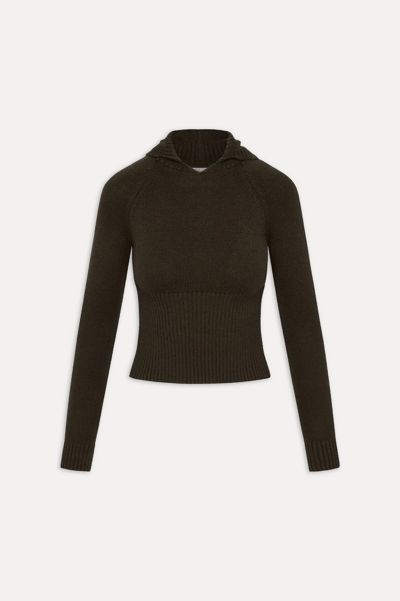 Hazel Knit Hoodie | Chocolate Brown - Image 3