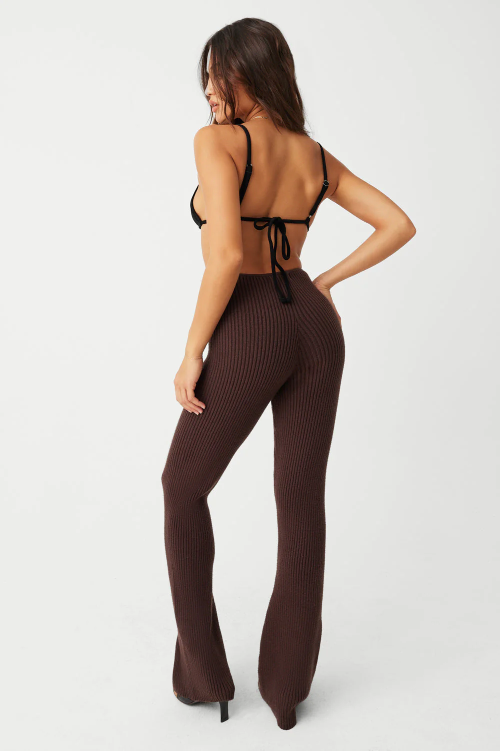 Heaven Ribbed Cloud Knit Pant | Bourbon - Image 4