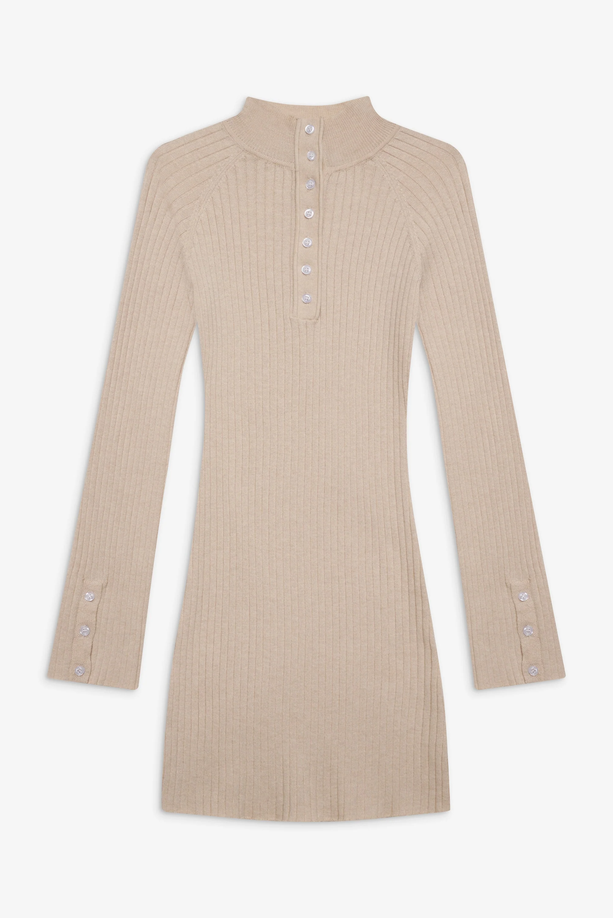 Isla Long  Sleeve Mini Dress | Cream - Image 3