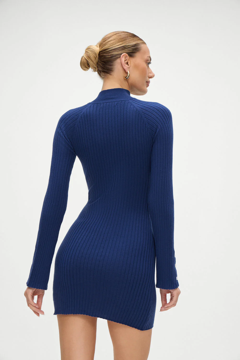 Isla Long  Sleeve Mini Dress | Midnight Blue - Image 2