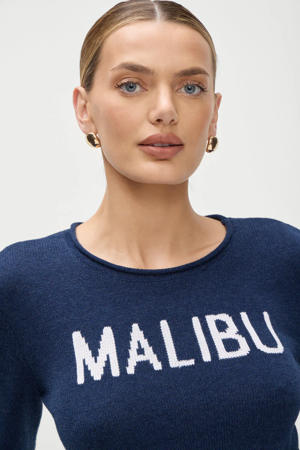 Kennedy Cotton Knit Sweater | Malibu - Image 4