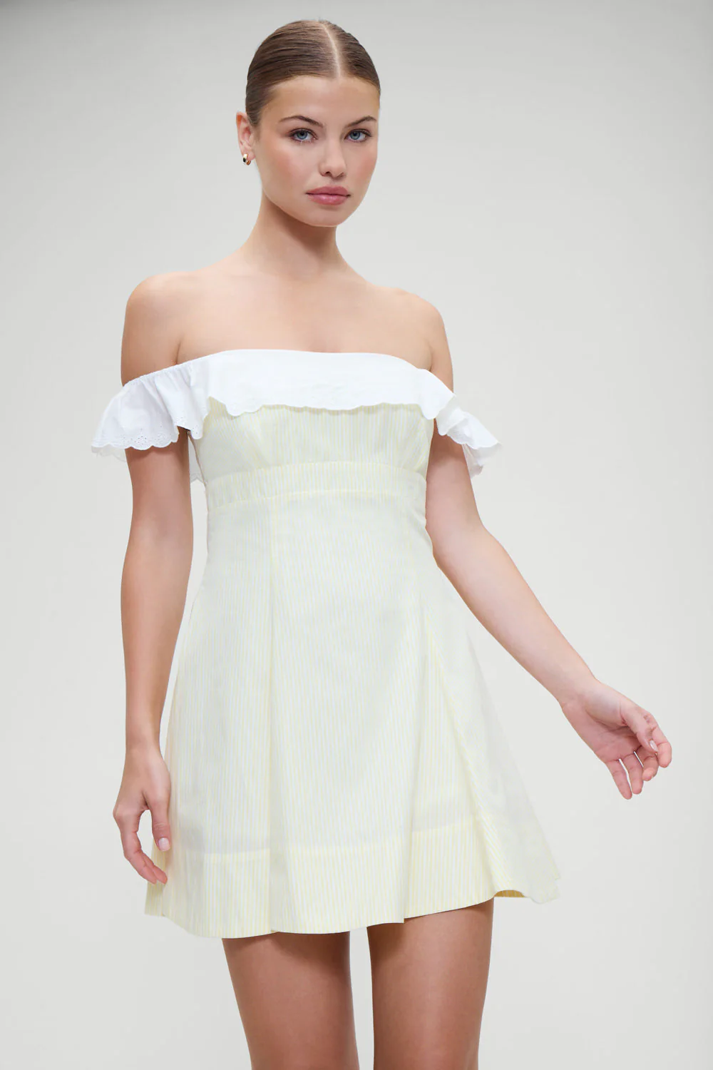 Lilah Striped Mini Dress | Daisy Stripe - Image 4