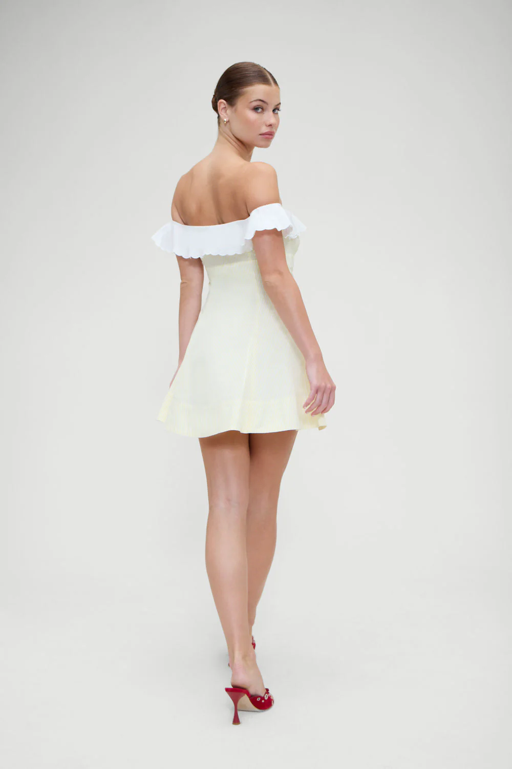 Lilah Striped Mini Dress | Daisy Stripe - Image 5