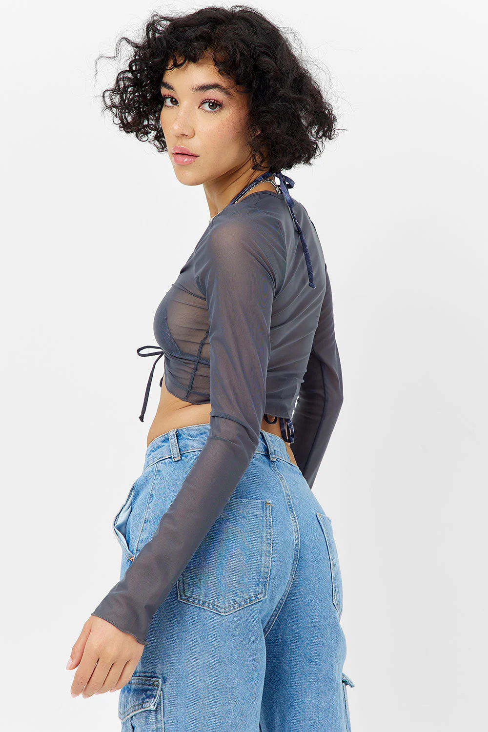 Lily Mesh Long Sleeve Shirt | Galaxy - Image 2