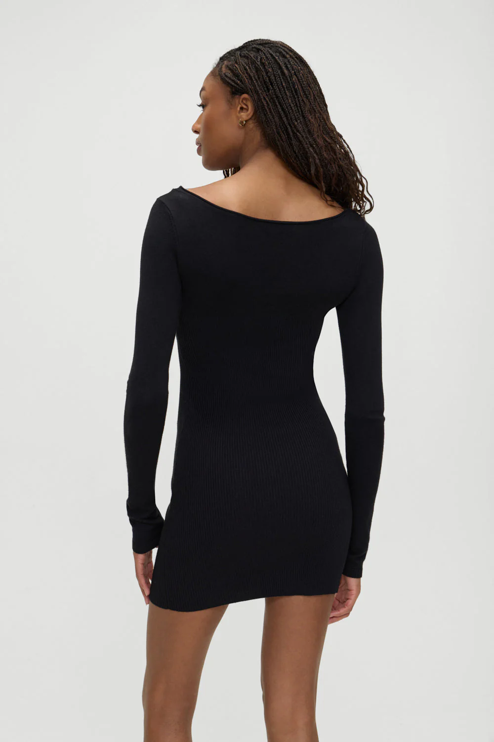 Luca Knit Mini Dress | Black - Image 4