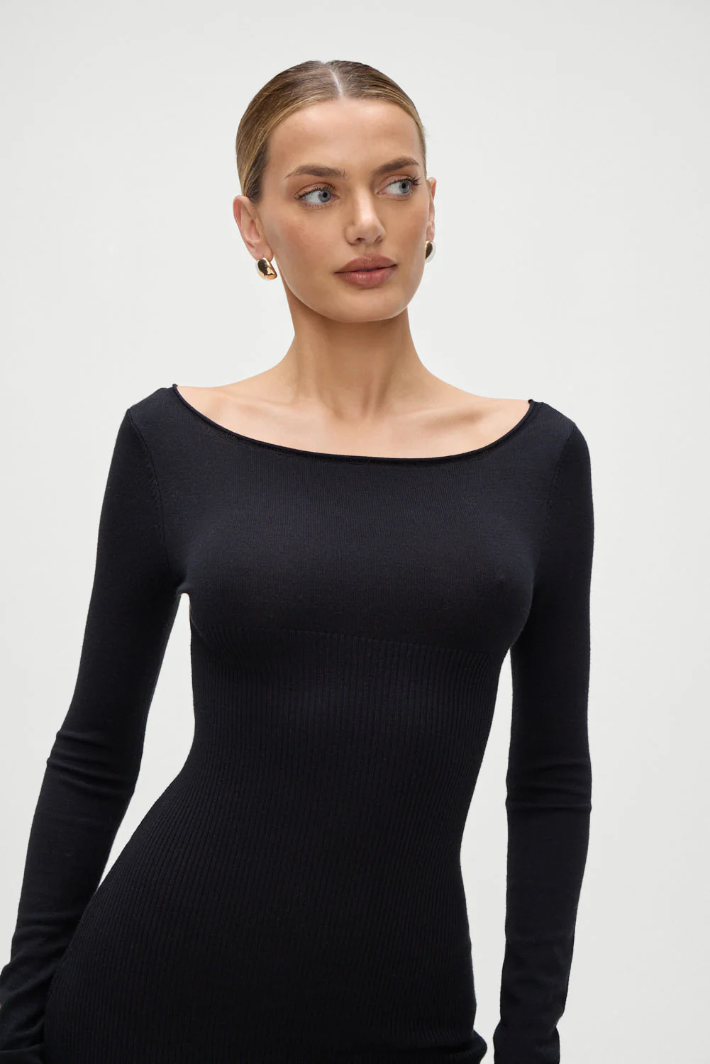 Luca Knit Mini Dress | Black - Image 6