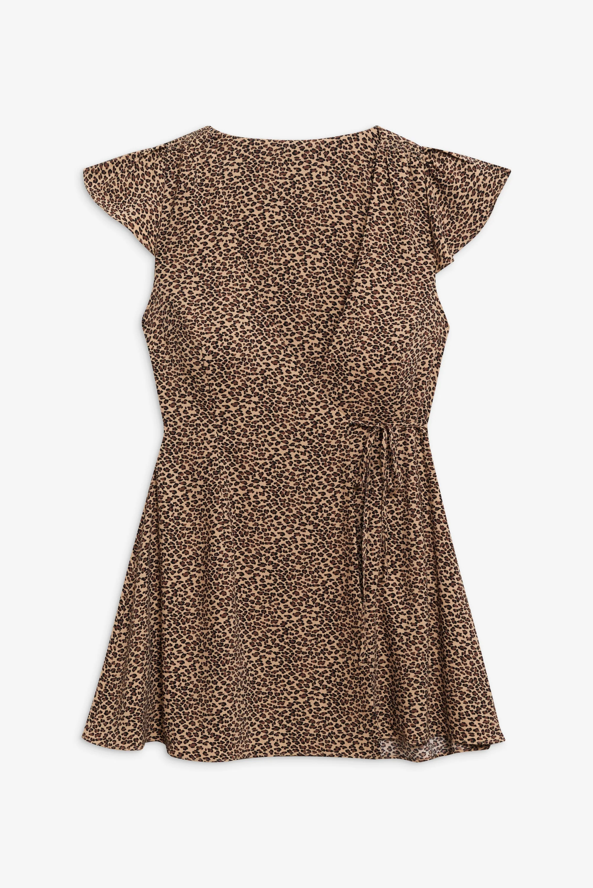 Lucy Wrap Mini Dress | Baby Leopard - Image 3