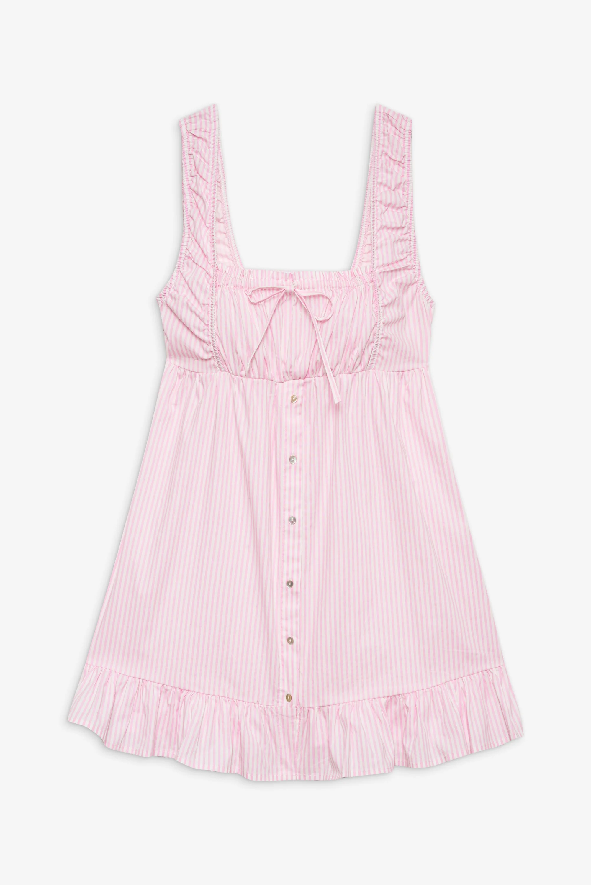 Marilyn Babydoll Dress | Pink Stripe - Image 3
