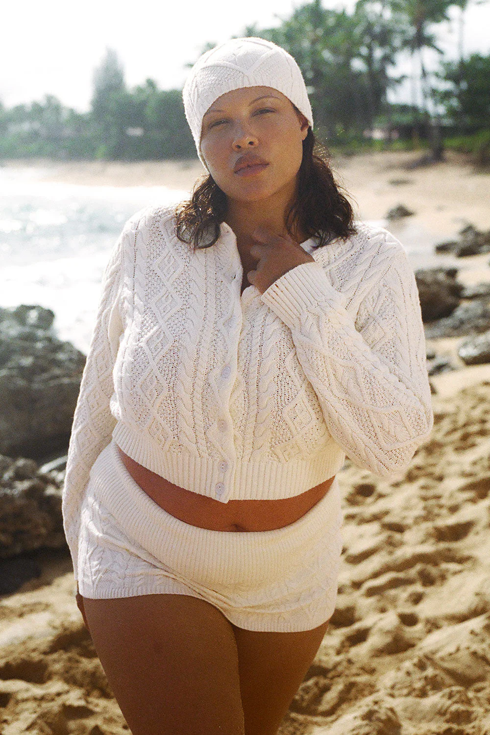 Marley Button Up Knit Cardigan | Honeymoon - Image 2