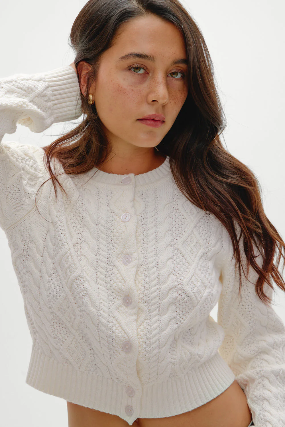 Marley Button Up Knit Cardigan | Honeymoon - Image 6