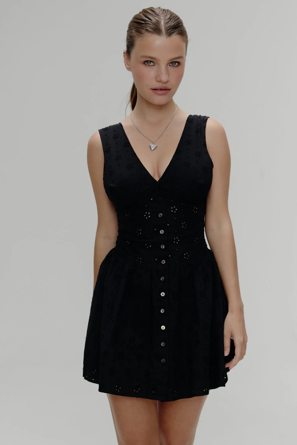 Marley Cotton Eyelet Mini Dress | Eclipse - Image 5