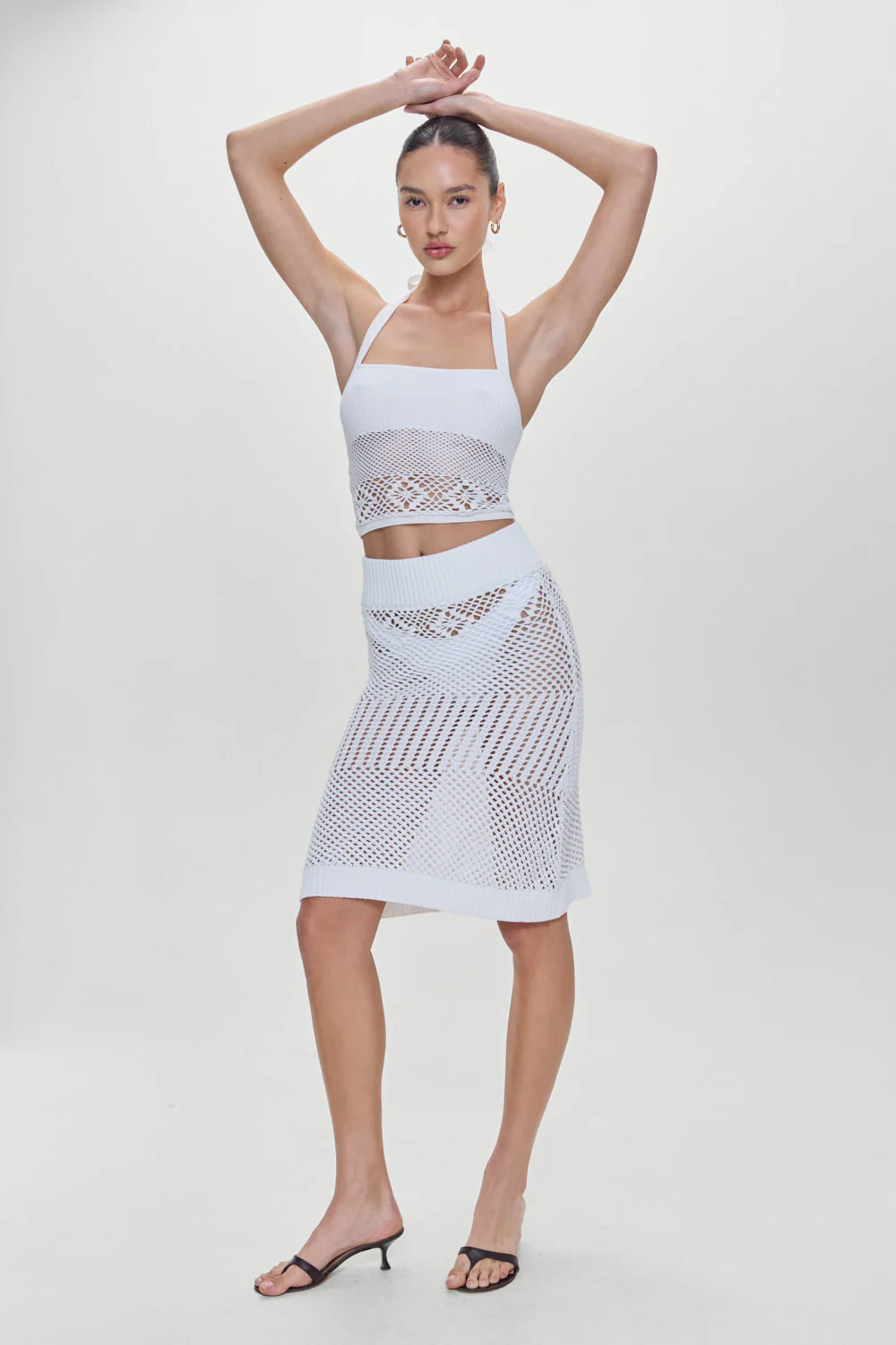 Orchard Crochet Halter Top | White - Image 2