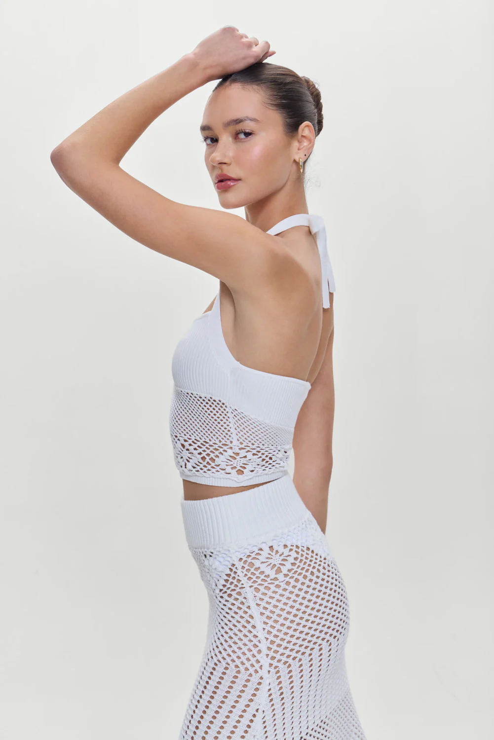 Orchard Crochet Halter Top | White - Image 8