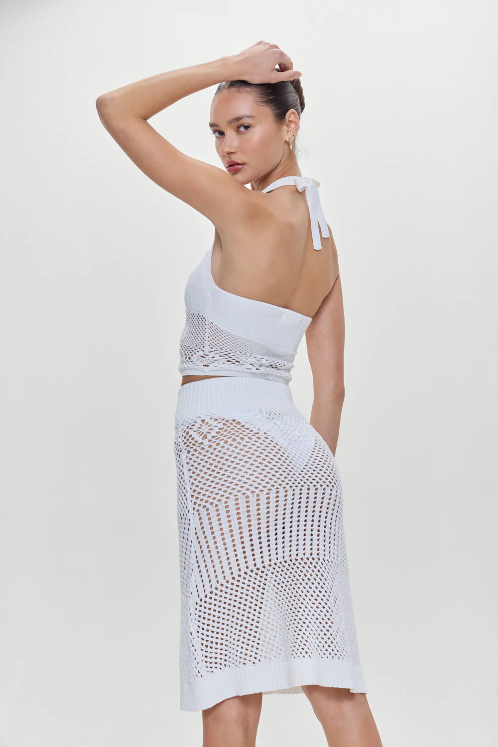 Orchard Crochet Midi Skirt | White - Image 5