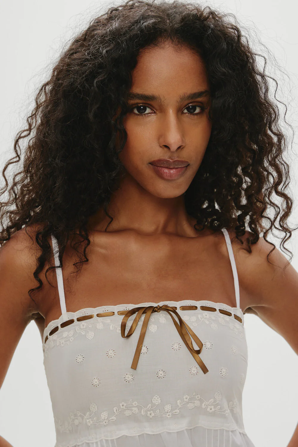 Paris Cotton Babydoll Dress | Daisy White - Image 5