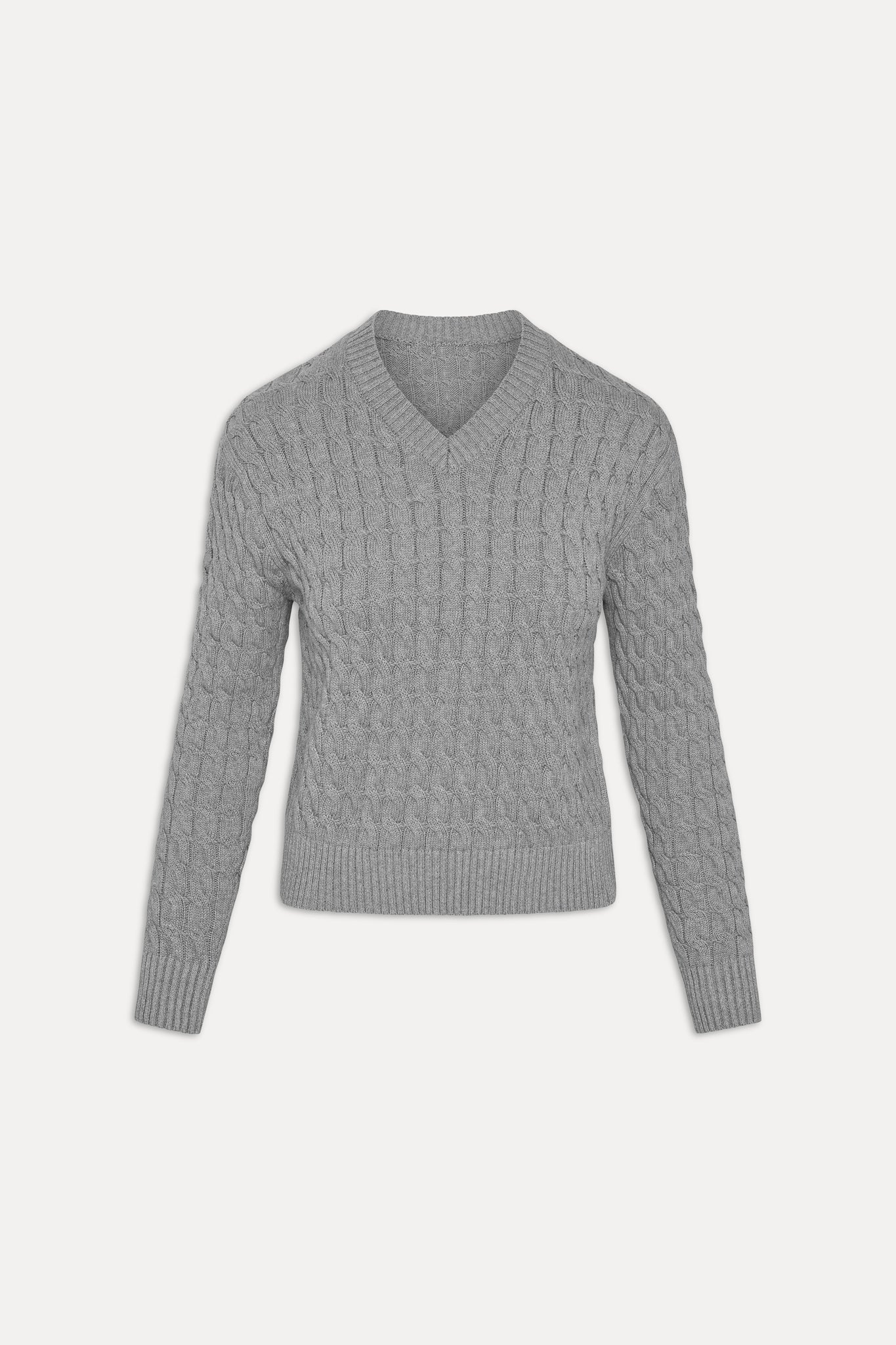 Prince Cable Knit Sweater | Cloud Cover - Image 3