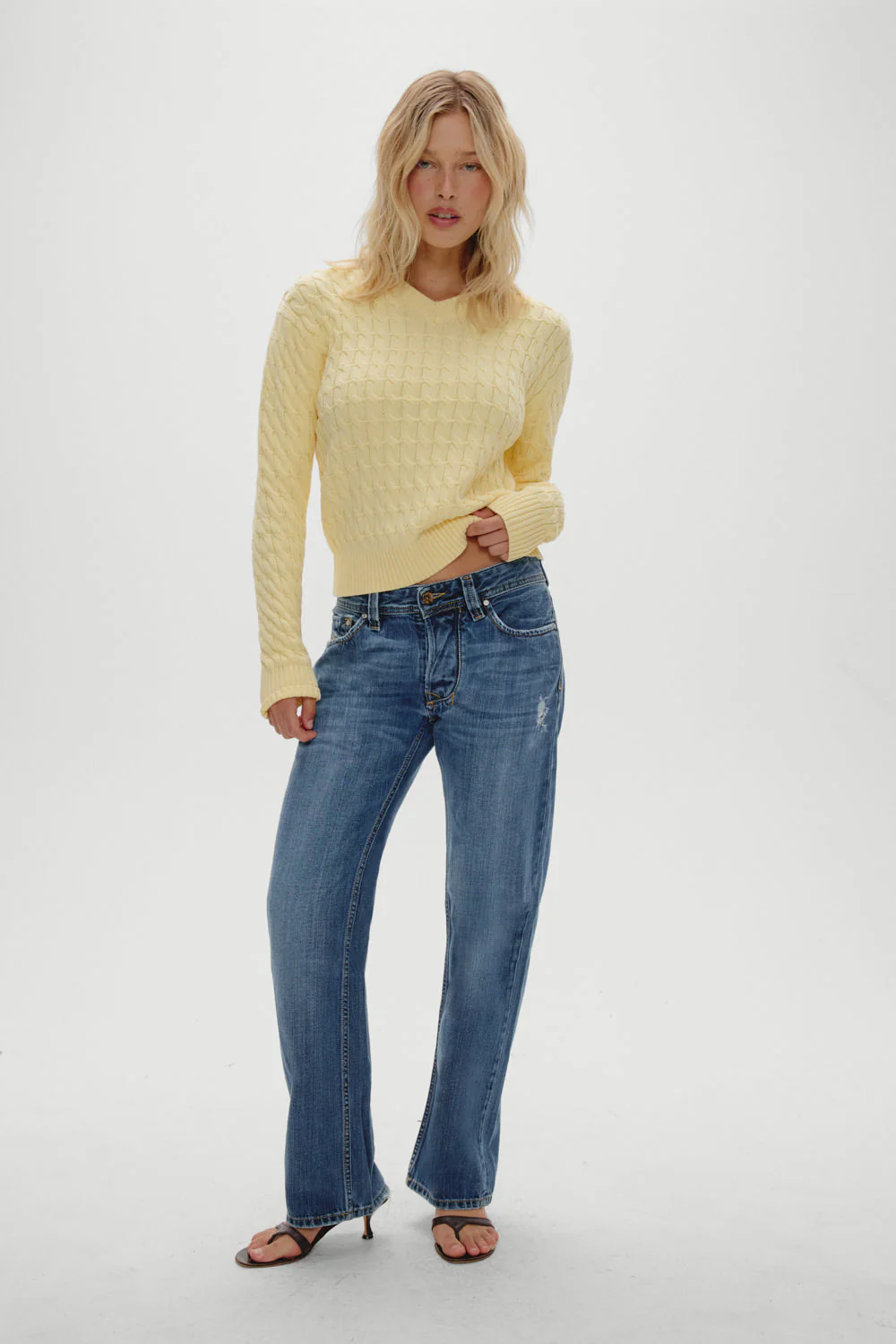 Prince Cable Knit Sweater | Vanilla Sugar - Image 7