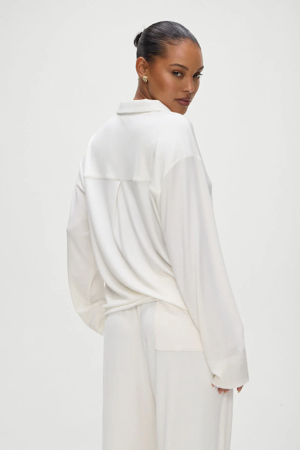 Rory Long Sleeve Sleep Shirt | Seashell - Image 3