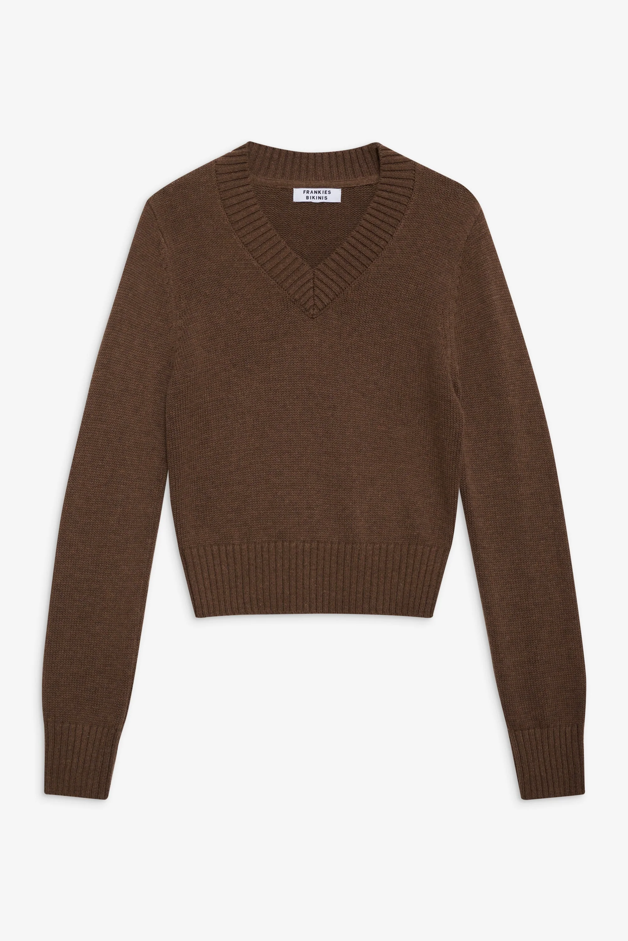 Rowe V Neck Knit Sweater | Maple - Image 3