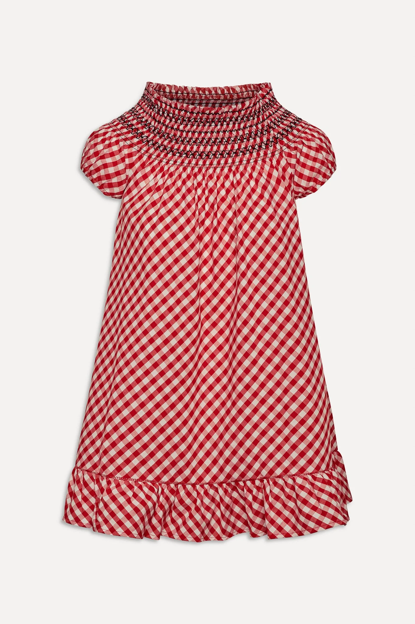 Ruby Gingham Babydoll Dress | Cherry Picnic - Image 3